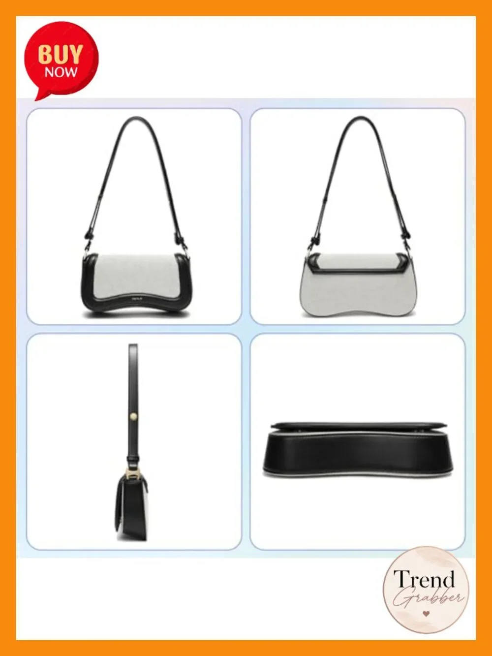 Waterproof Faux Leather Crossbody Hobo Bag - Small Handbag Clutch Tote